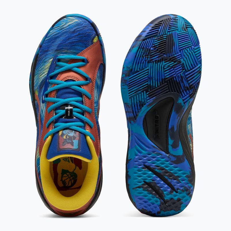 Férfi kosárlabda cipő PUMA All-Pro Nitro Dylan Exhibit élénk kék/trópusi kék 10