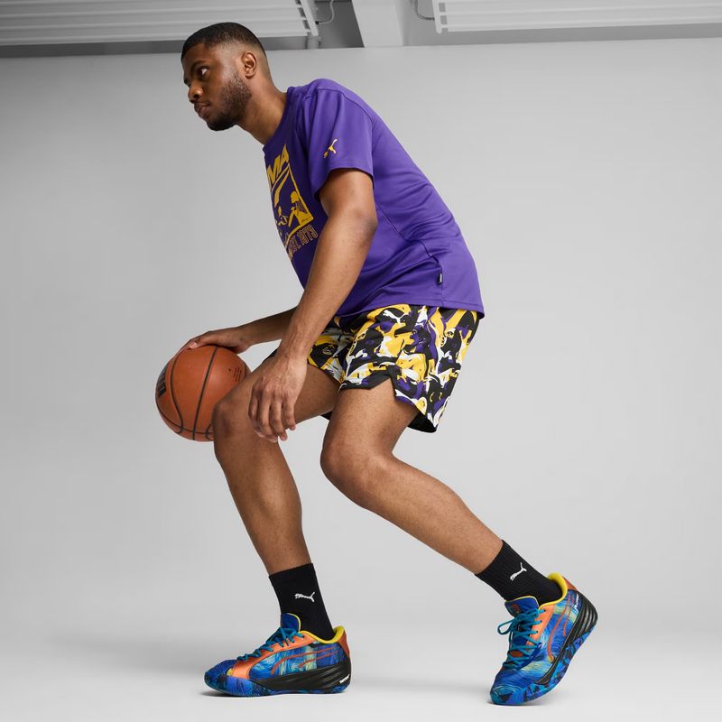 Férfi kosárlabda cipő PUMA All-Pro Nitro Dylan Exhibit élénk kék/trópusi kék 11