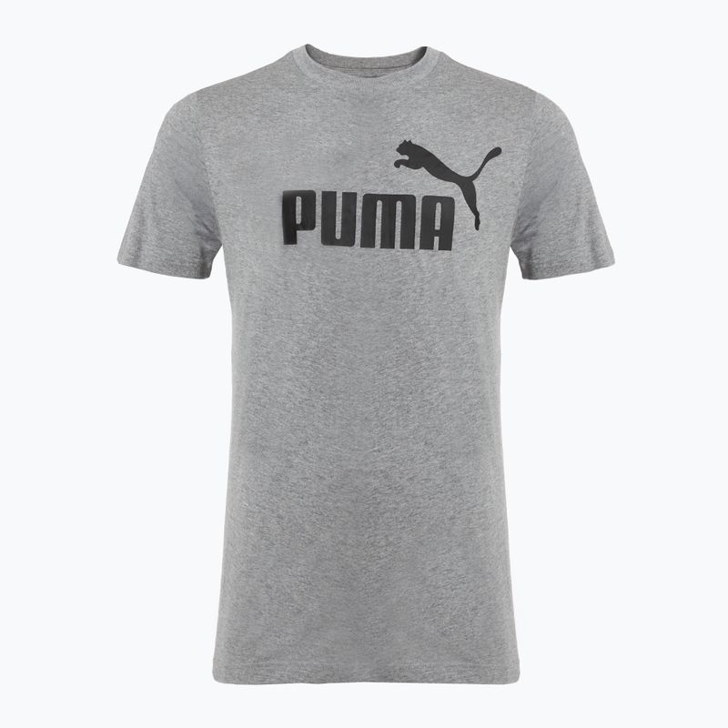 Férfi PUMA ESS No. 1 logós póló közepes szürke szürkésbarna pehely