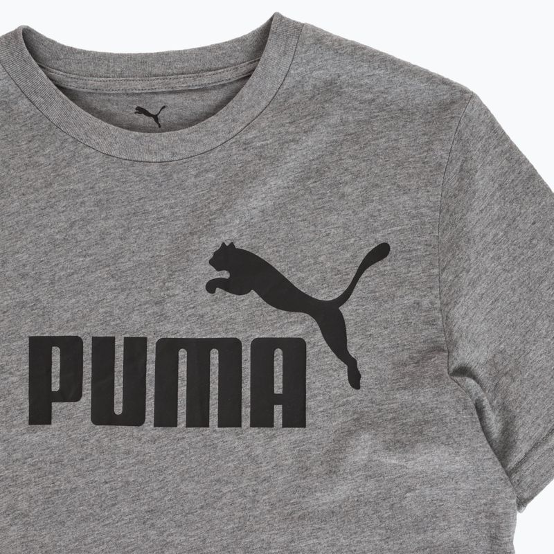 Férfi PUMA ESS No. 1 logós póló közepes szürke szürkésbarna pehely 3