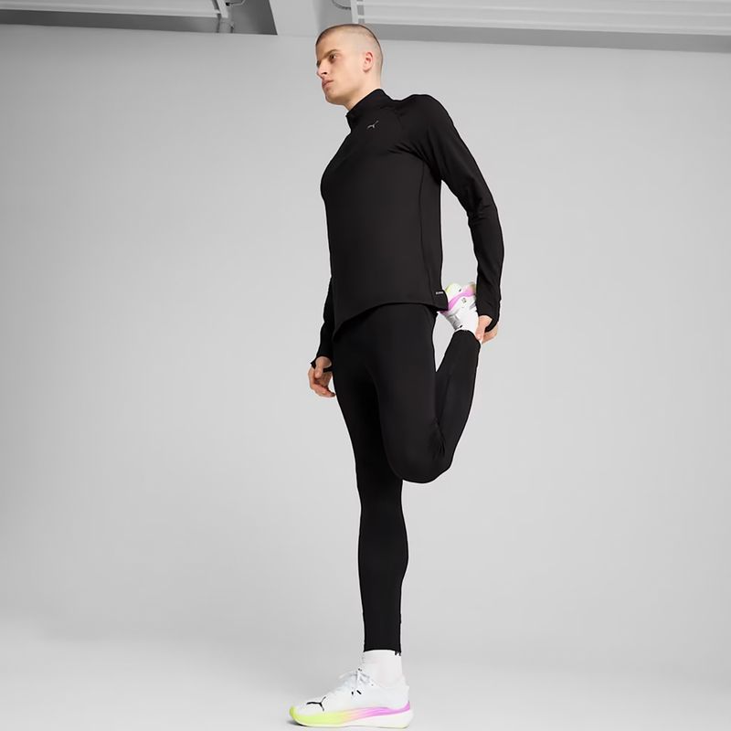 Férfi PUMA Run Velocity Cloudspun 1/4 Zip futó pulóver puma fekete 4