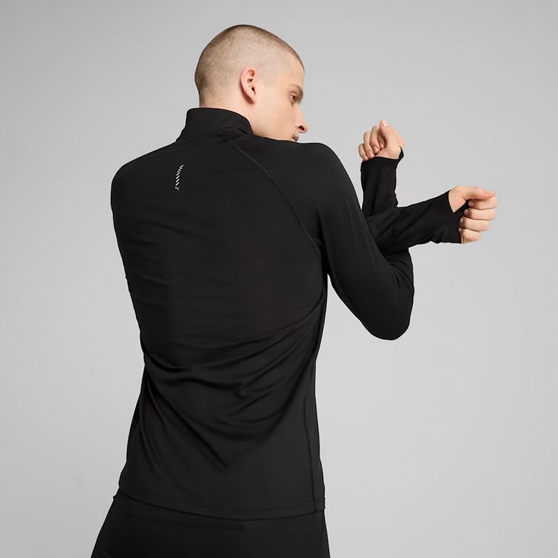 Férfi PUMA Run Velocity Cloudspun 1/4 Zip futó pulóver puma fekete 5