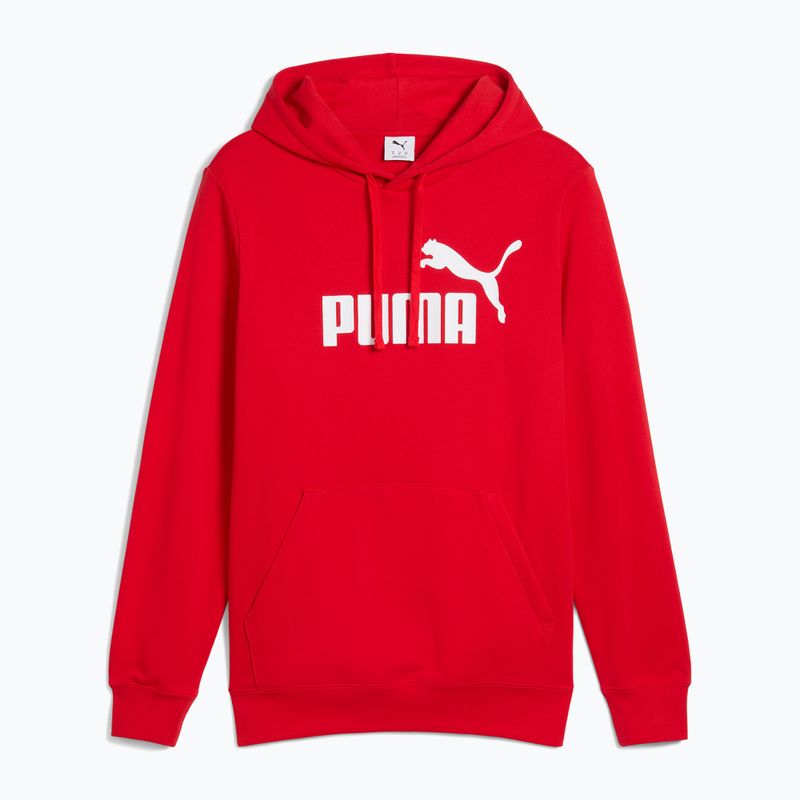 Férfi PUMA ESS No. 1 logós kapucnis pulóver TR for all time red