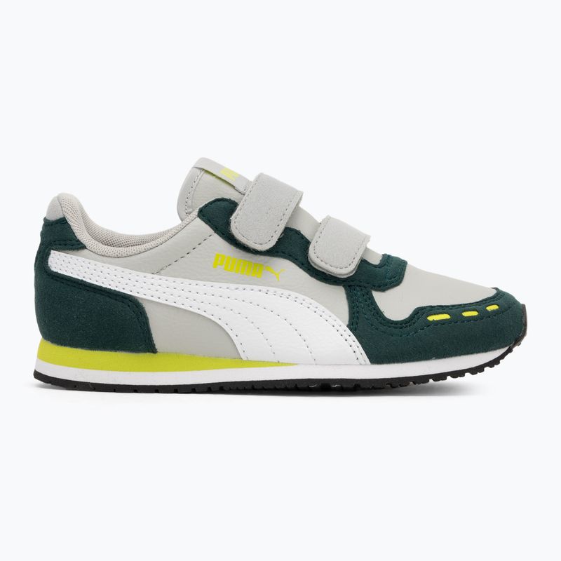 PUMA Cabana Racer SL 20 V PS junior cipő coollightgray/pumawhite/darkmyrtle/limesmash 2