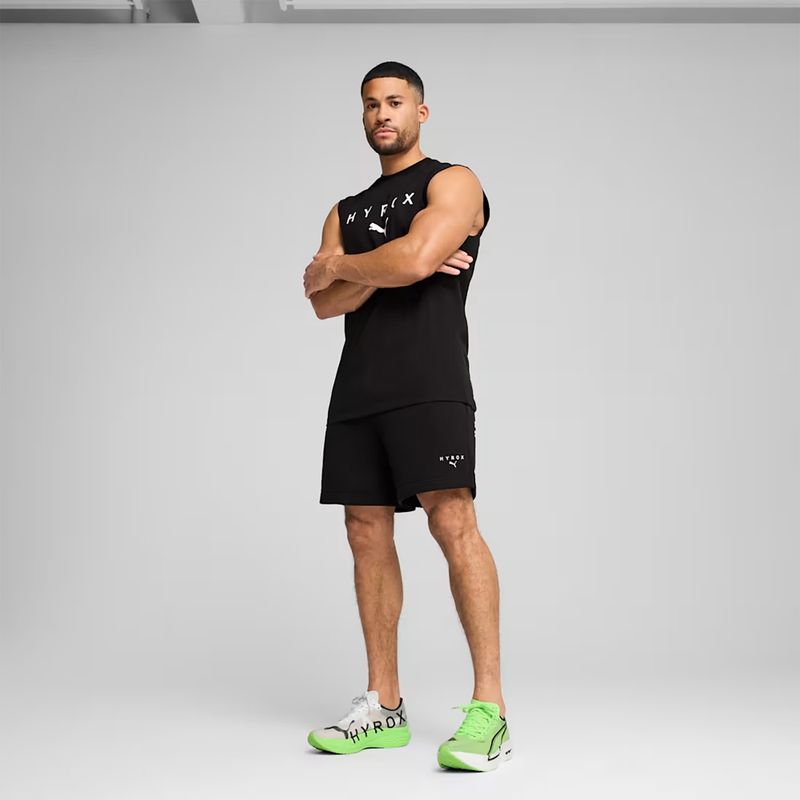 Férfi edzőpóló PUMA x HYROX Cutoff Tank fekete 3