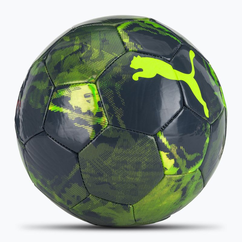 PUMA Cup Football Graphic sárga riasztás/zöld csillogás/galaktikus szürke méret 5 2