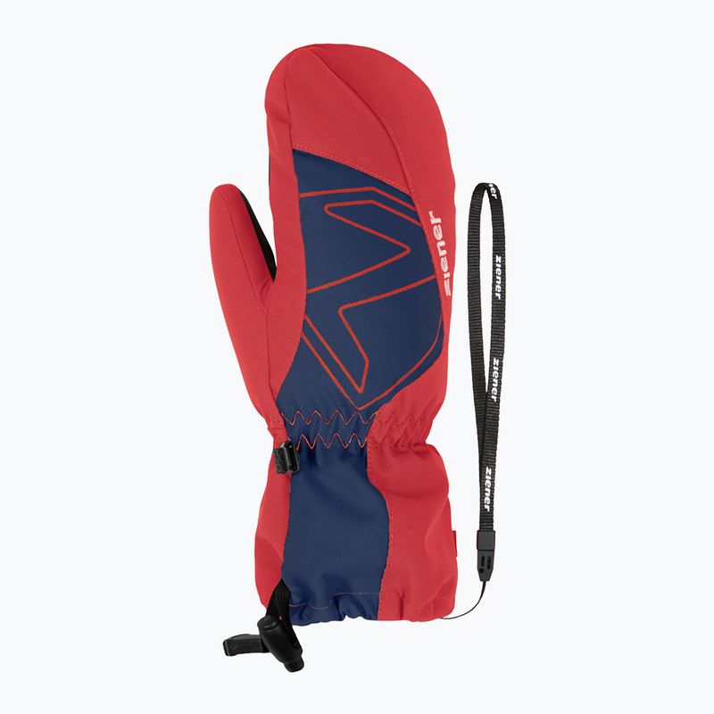 Gyerek síkesztyű ZIENER Lavalino Aquashield AW Mitten fiery red 8
