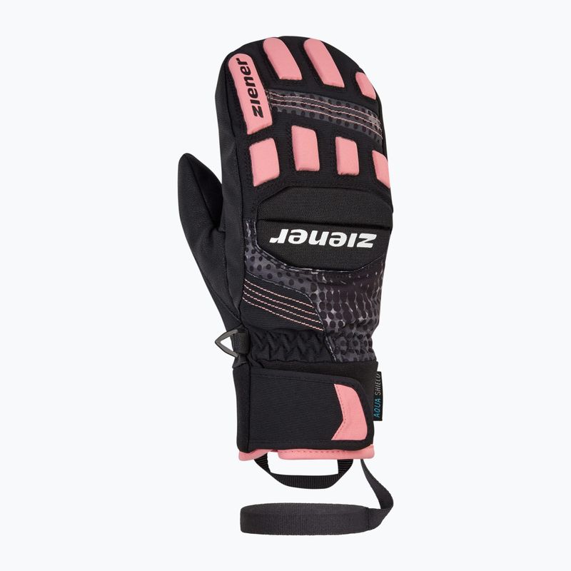 Gyerek síkesztyű ZIENER Luron Aquashield PR Mitten black/pink vani 8