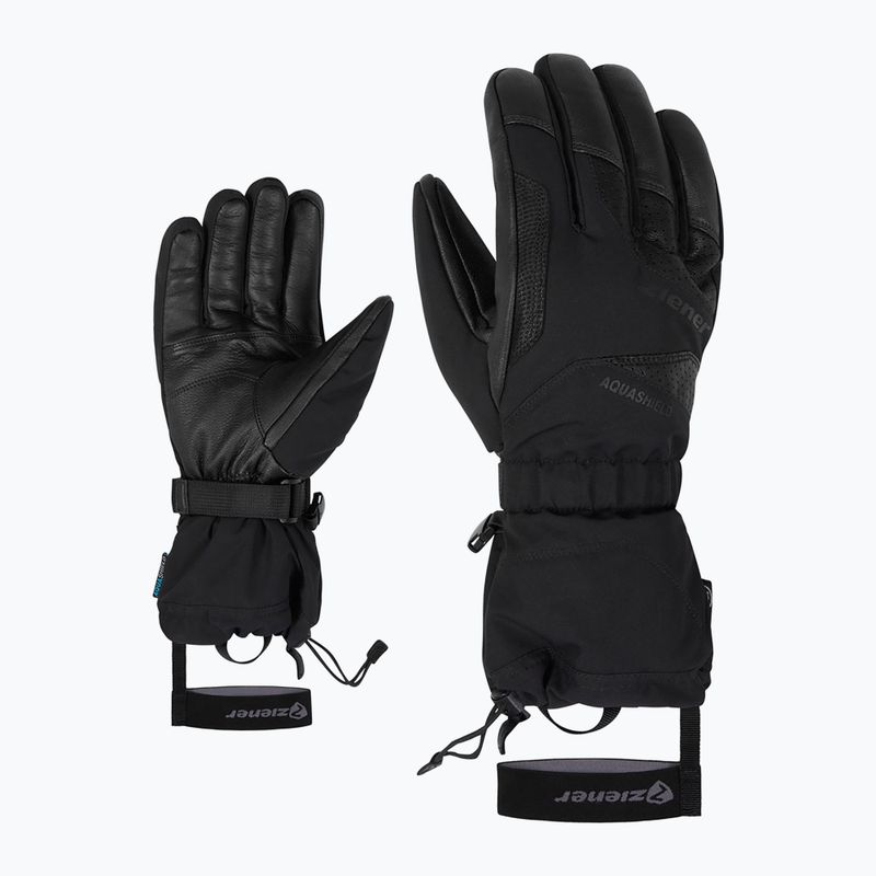 Férfi síkesztyűk ZIENER Gaiku-Z Aquashield AW black