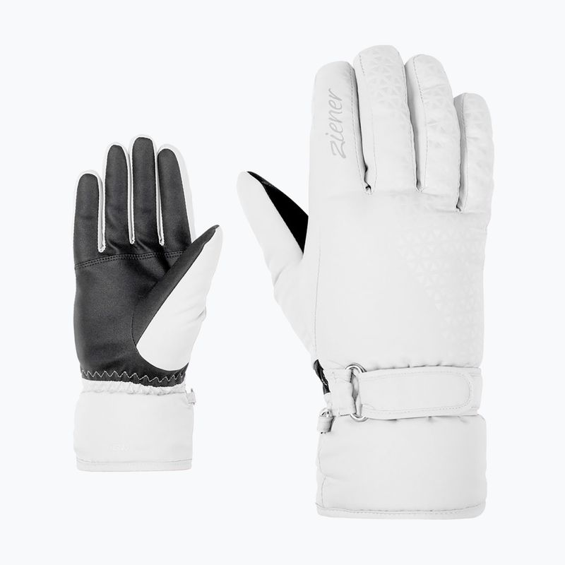 Női síkesztyű ZIENER Kisar Aquashield white 2