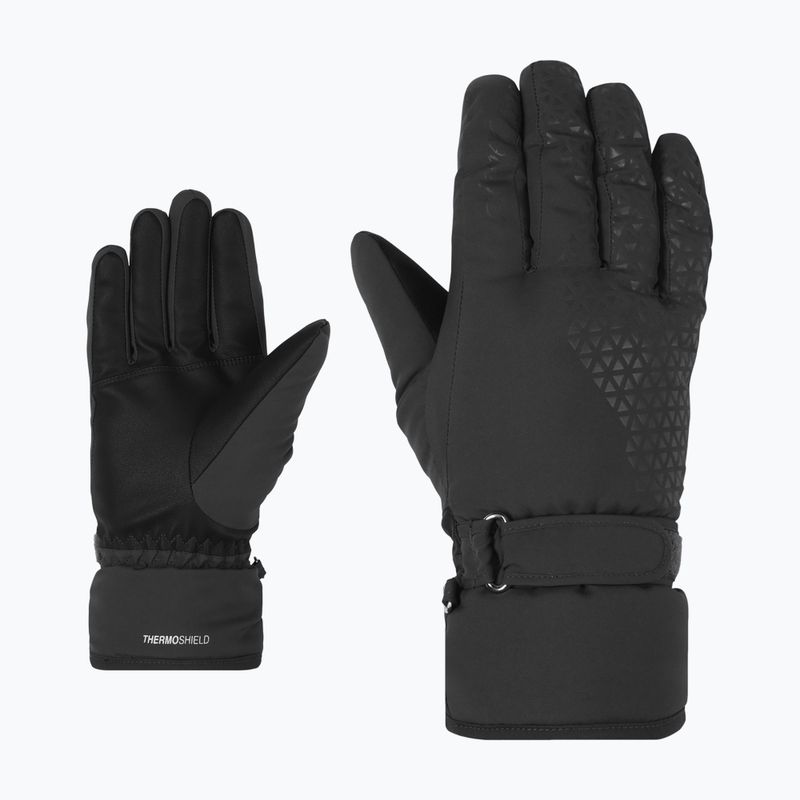 Női síkesztyű ZIENER Kisar Aquashield black