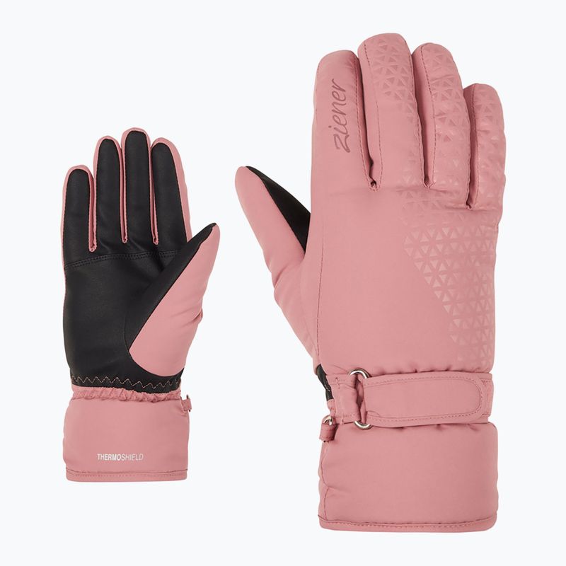 Női síkesztyűk ZIENER Kisar Aquashield rose blossom