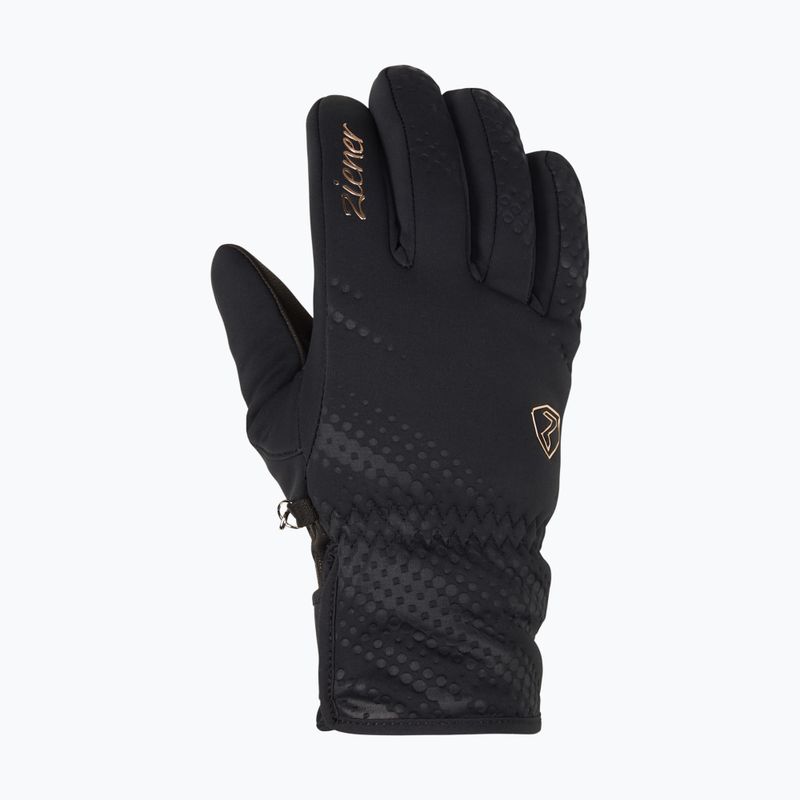 Női síkesztyű ZIENER Karoi WS PR black/rose metallic 7