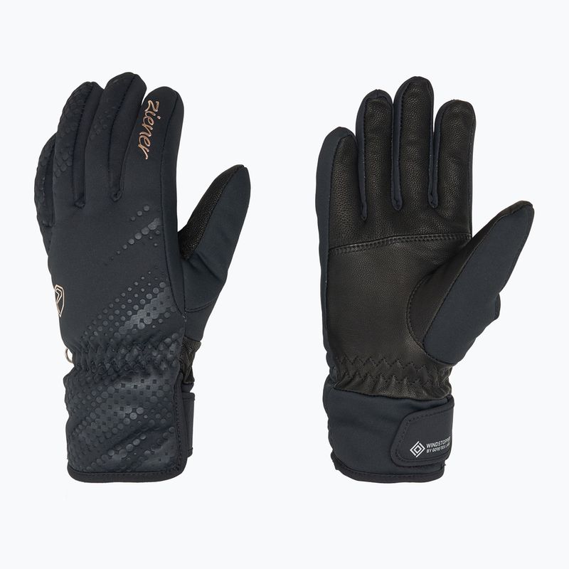 Női síkesztyű ZIENER Karoi WS PR black/rose metallic