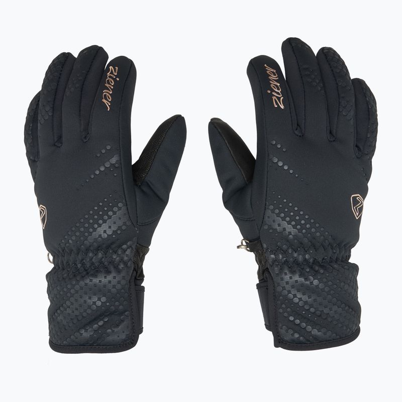 Női síkesztyű ZIENER Karoi WS PR black/rose metallic 3