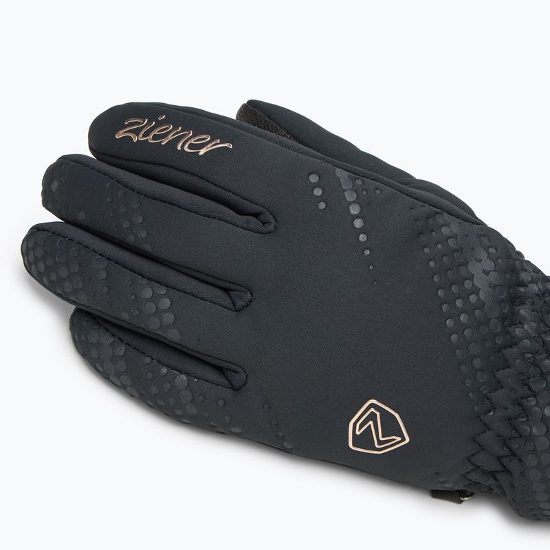 Női síkesztyű ZIENER Karoi WS PR black/rose metallic 4