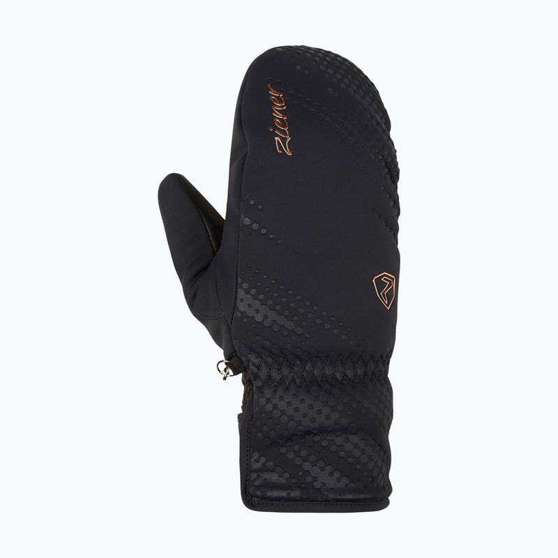 Női síkesztyű ZIENER Karoia WS PR Mitten black/rose metallic 8