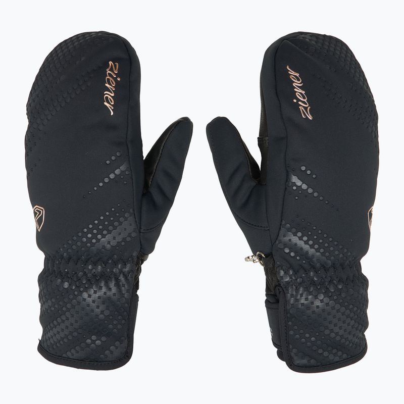 Női síkesztyű ZIENER Karoia WS PR Mitten black/rose metallic 3