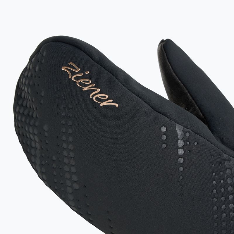 Női síkesztyű ZIENER Karoia WS PR Mitten black/rose metallic 5