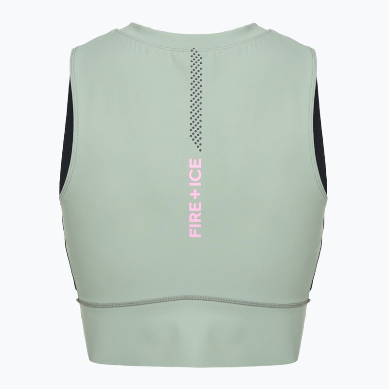 női edzőpóló BOGNER FIRE+ICE Caia 1/4 Zip eucalyptus 2