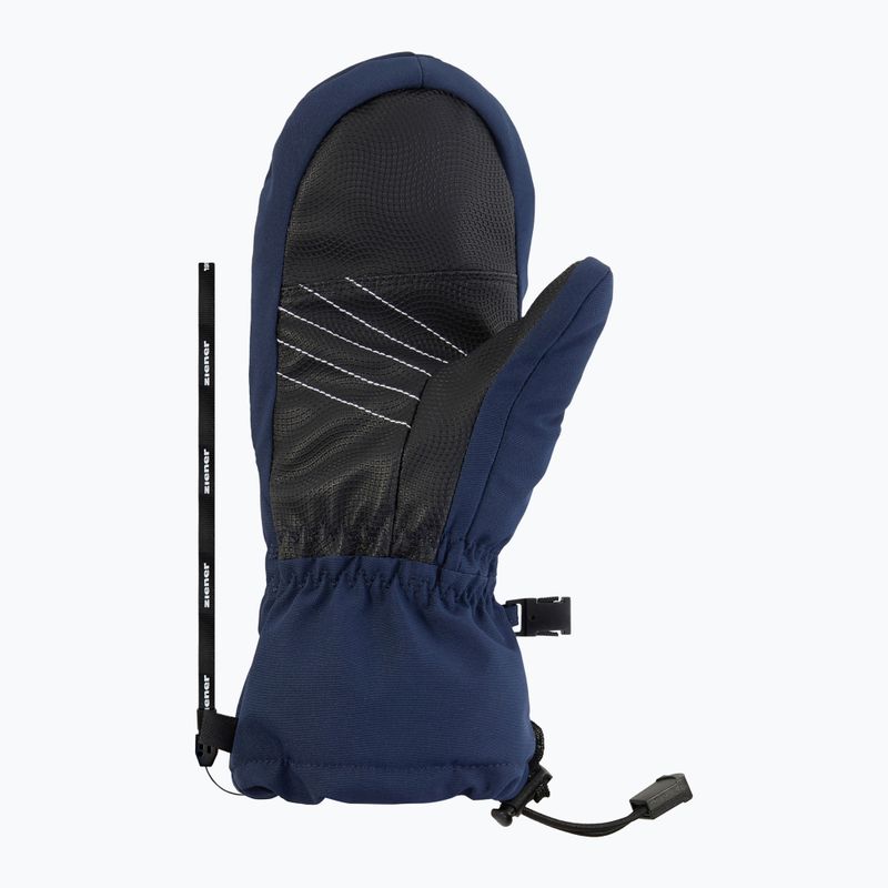Gyerek síkesztyűk ZIENER Lavalino-Z Aquashield AW Mitten dark navy/cobalt blue 3