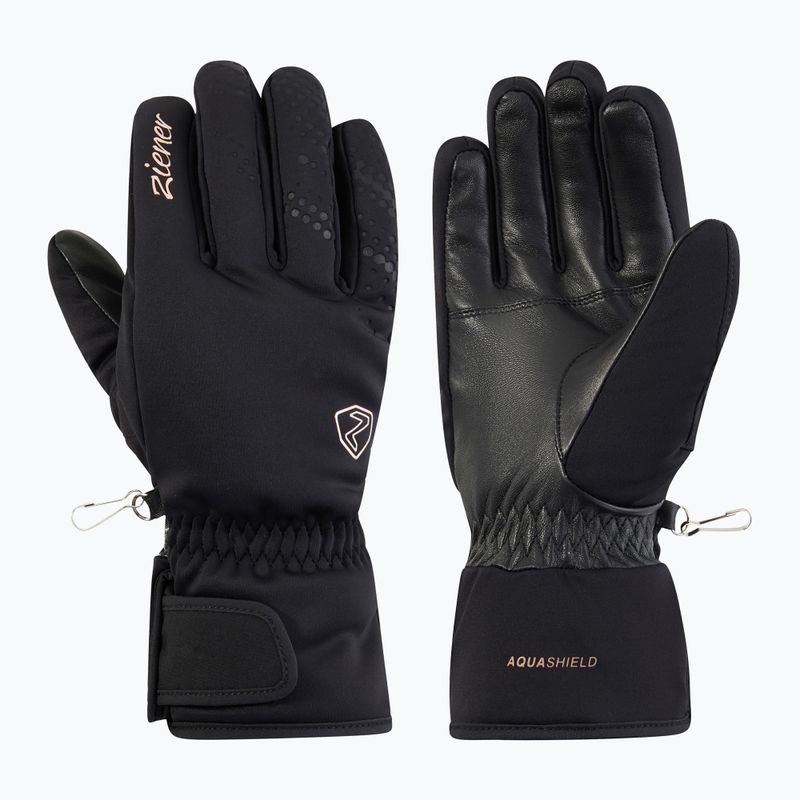 Női síkesztyűk Ziener Kehnia-Z Aquashield PR Glove black/rose metallic