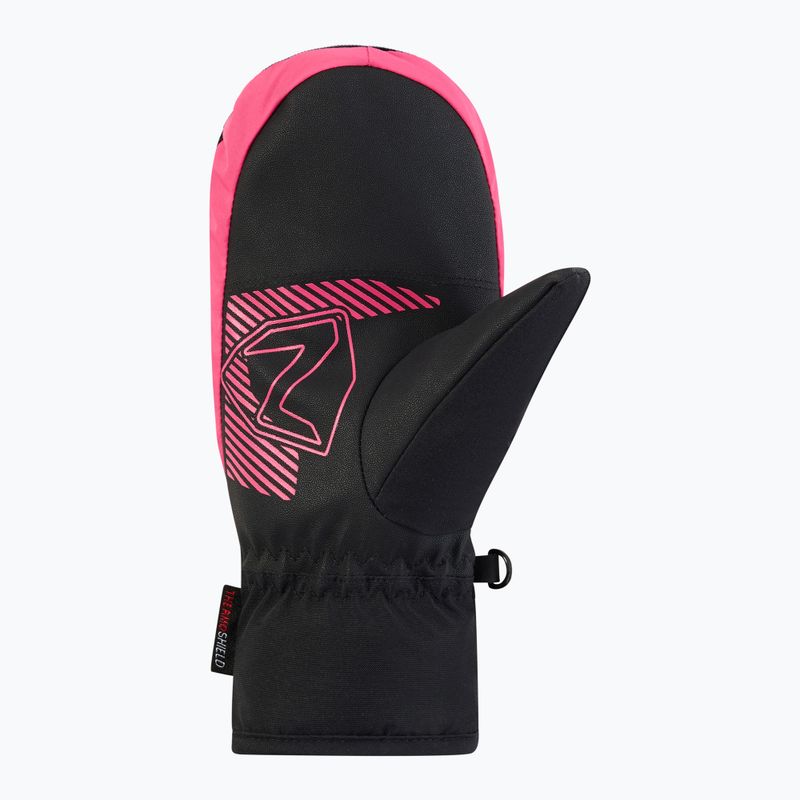 Gyerek síkesztyűk ZIENER Luuki-Z Aquashield black/pop pink 3