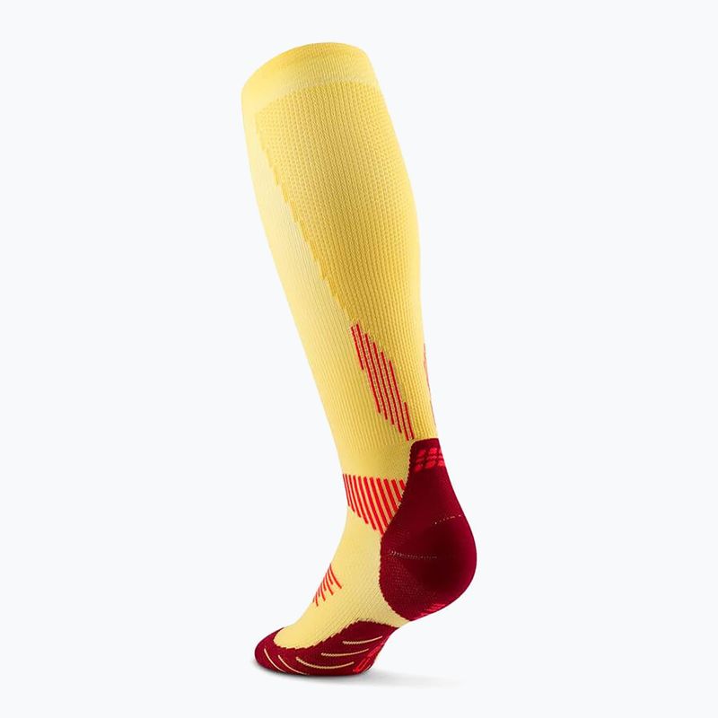 CEP Run Tall 5.0 női kompressziós zokni marigold/burgundia 3
