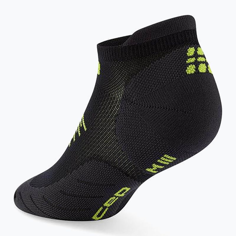 CEP Női kompressziós zokni Run No Show 5.0 fekete/lime 3