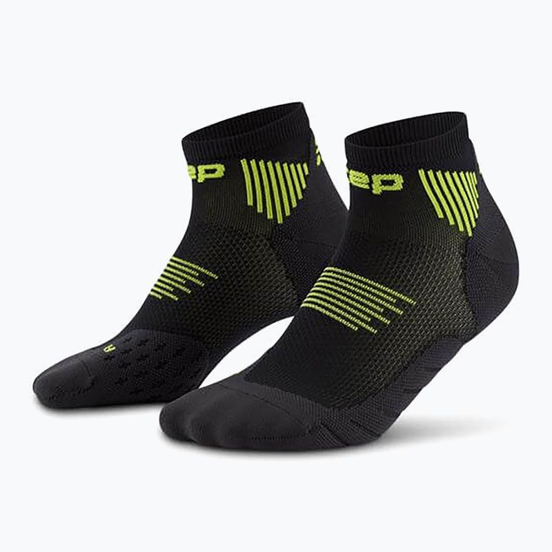 CEP női kompressziós zokni Run Low Cut 5.0 fekete/lime