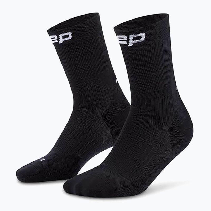 CEP Női kompressziós zokni Run Mid Cut 5.0 fekete