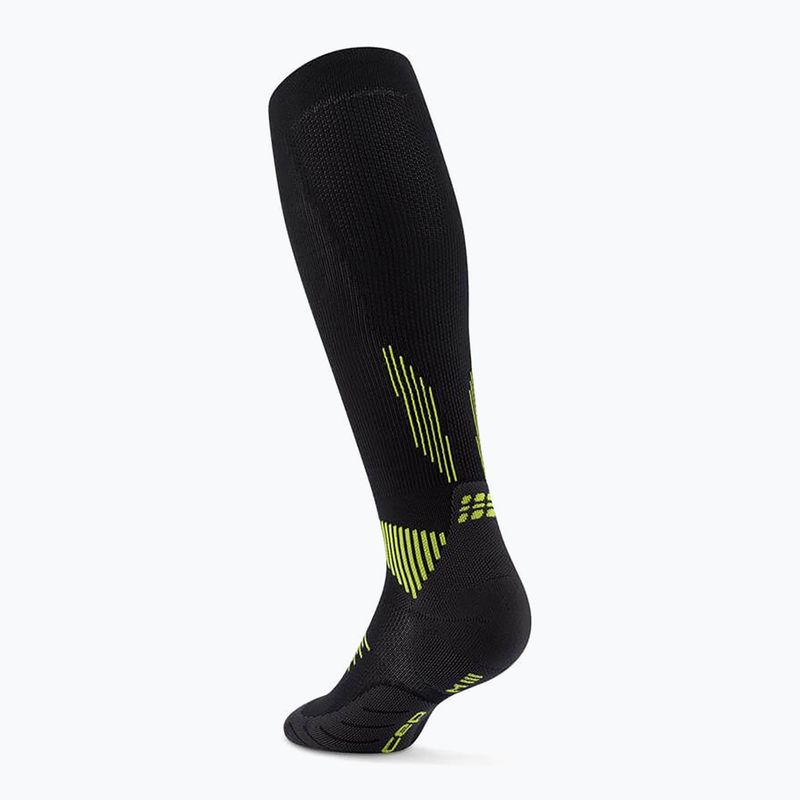 CEP Férfi kompressziós zokni Run Tall 5.0 fekete/lime 3