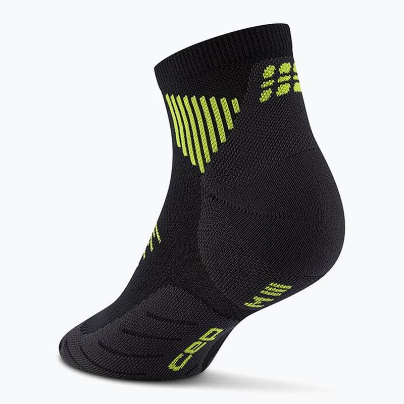 CEP Férfi kompressziós zokni Run Low Cut 5.0 fekete/lime 3