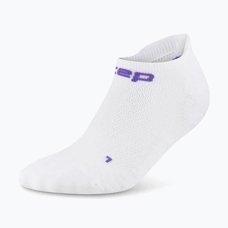 Férfi kompressziós zokni CEP Ultralight No Show 4.0 white 2
