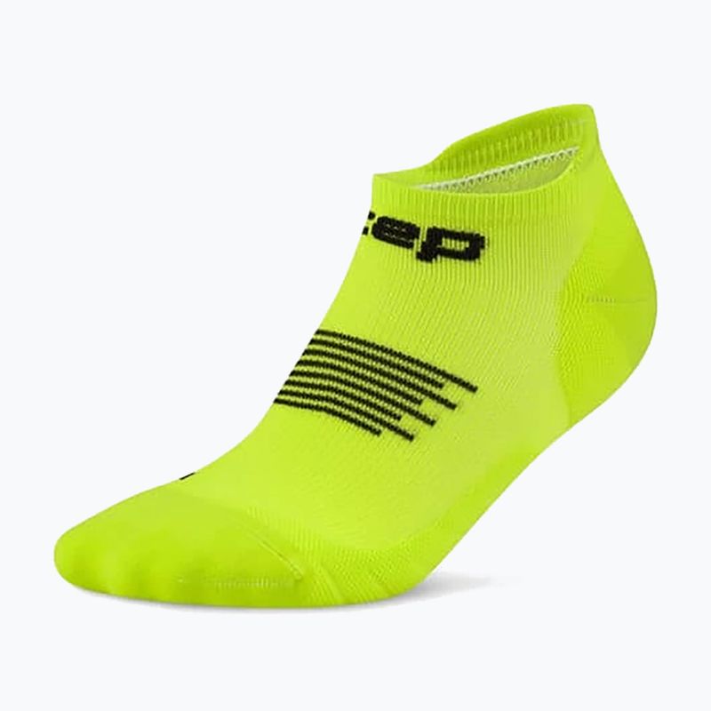 Férfi kompressziós zokni Cep Run No Show 5.0 lime/black 2