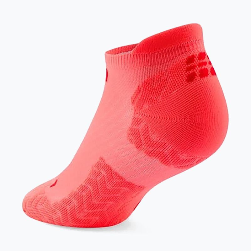 Női zokni CEP Ultralight No Show 4.0 neon coral/red 3
