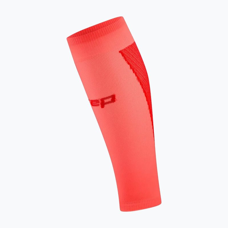 Férfi kompressziós lábszárszorítók CEP Ultralight Calf 4.0 neon coral/red 2