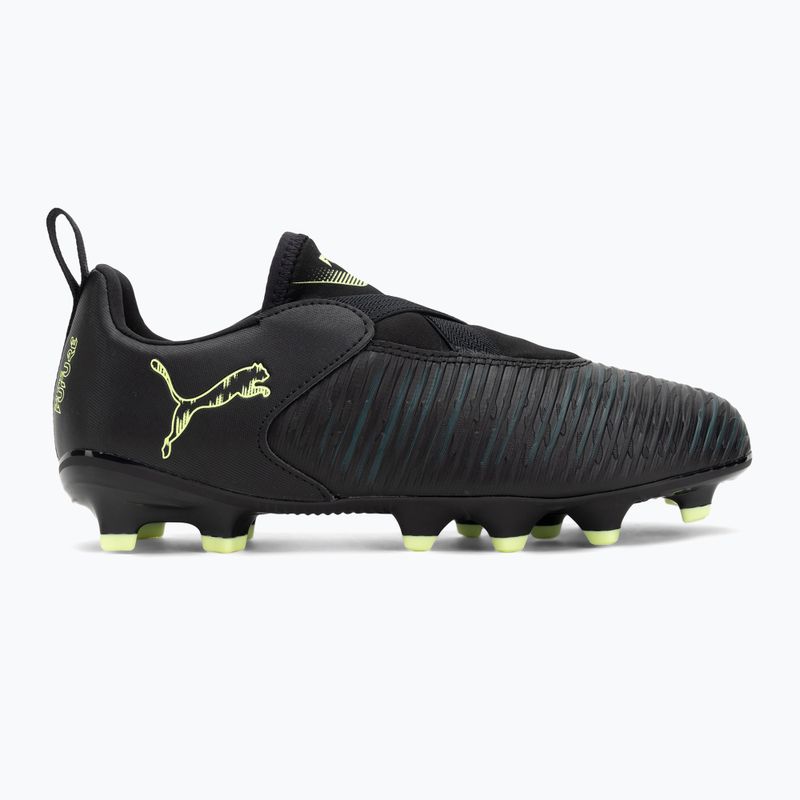 PUMA Future 8 Match LL FG/AG Jr gyermek futballcipő puma fekete/fizzy light/zöld terep 2