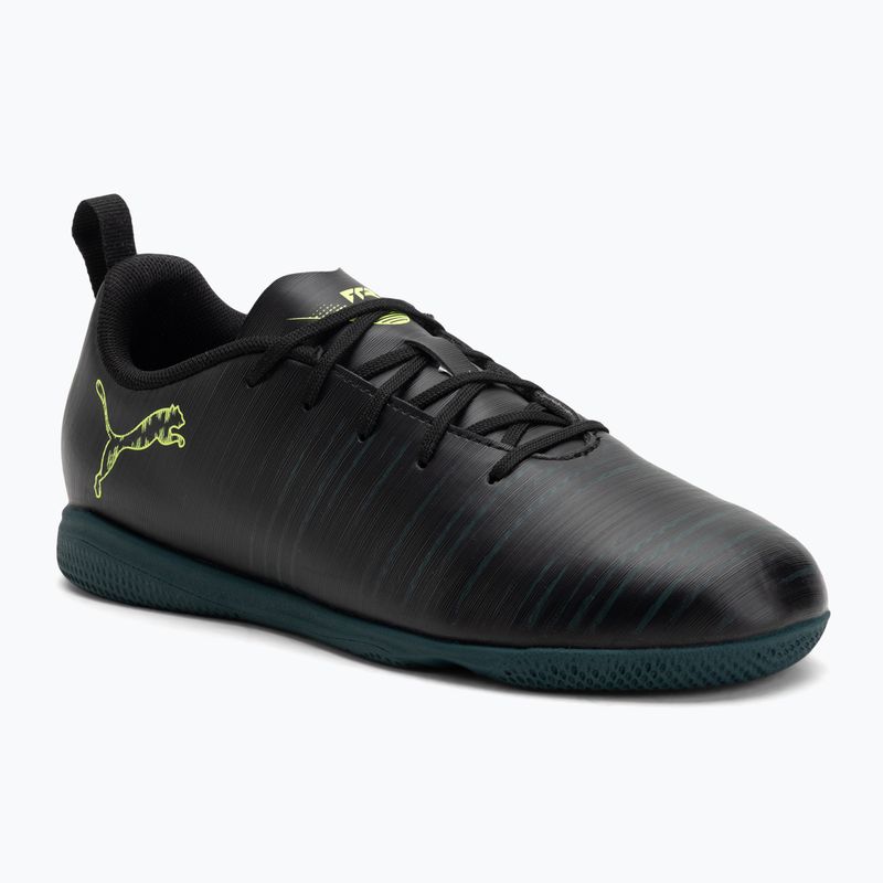 PUMA Future 8 Play It Jr gyermek focicipő puma fekete/fizzy light/zöld terepcipő