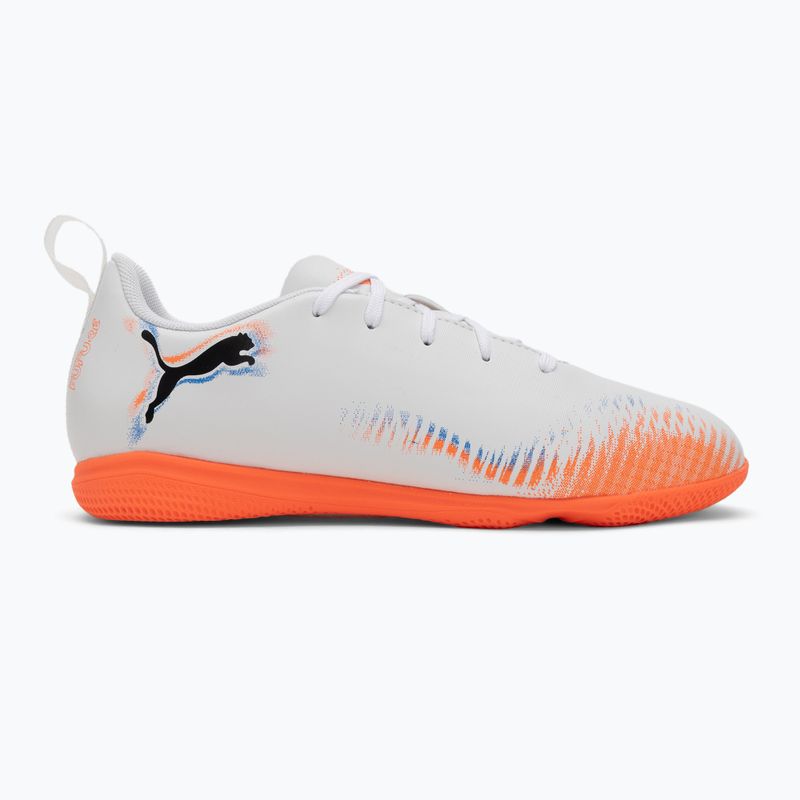 PUMA Future 8 Play It Jr gyermek futballcipő puma fehér/puma fekete/izzó vörös 2