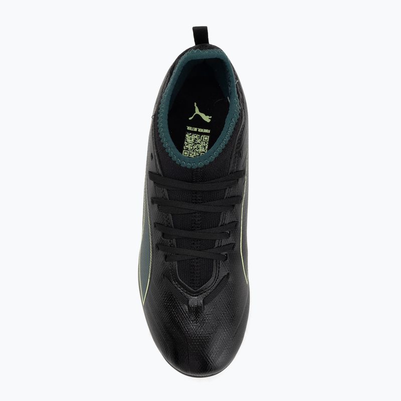 PUMA Ultra 6 Match FG/AG Jr gyermek futballcipő puma fekete/fizzy light/zöld terep 5