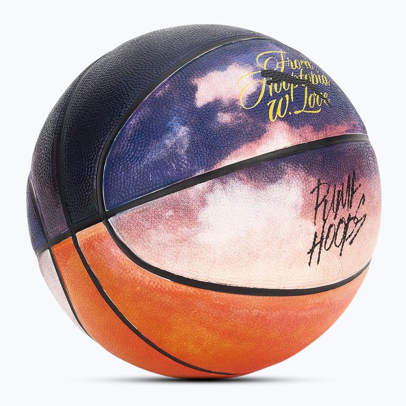PUMA Hooptopia Sunset kosárlabda láng narancssárga/puma fekete/többszínű 7-es méret 2