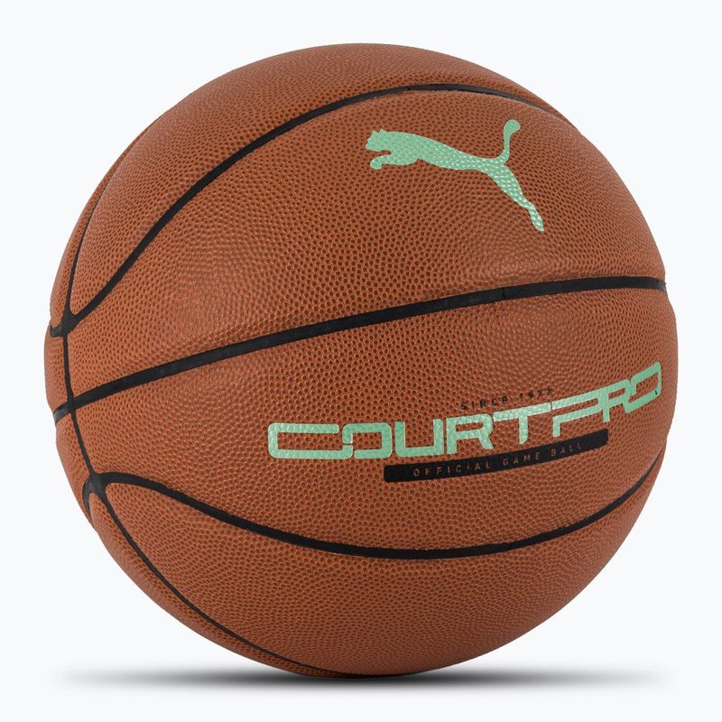 PUMA teamJAWS Court Pro kosárlabda bőr barna/sötét árnyék 7-es méret 2