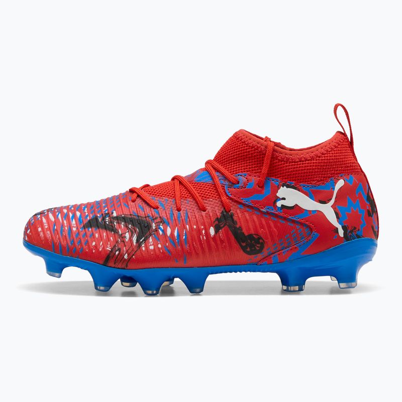 PUMA Future 8 Match Playmakers FG/AG Jr gyermek focicipő puma piros/puma fekete/ultrakék/rózsaszín pixel