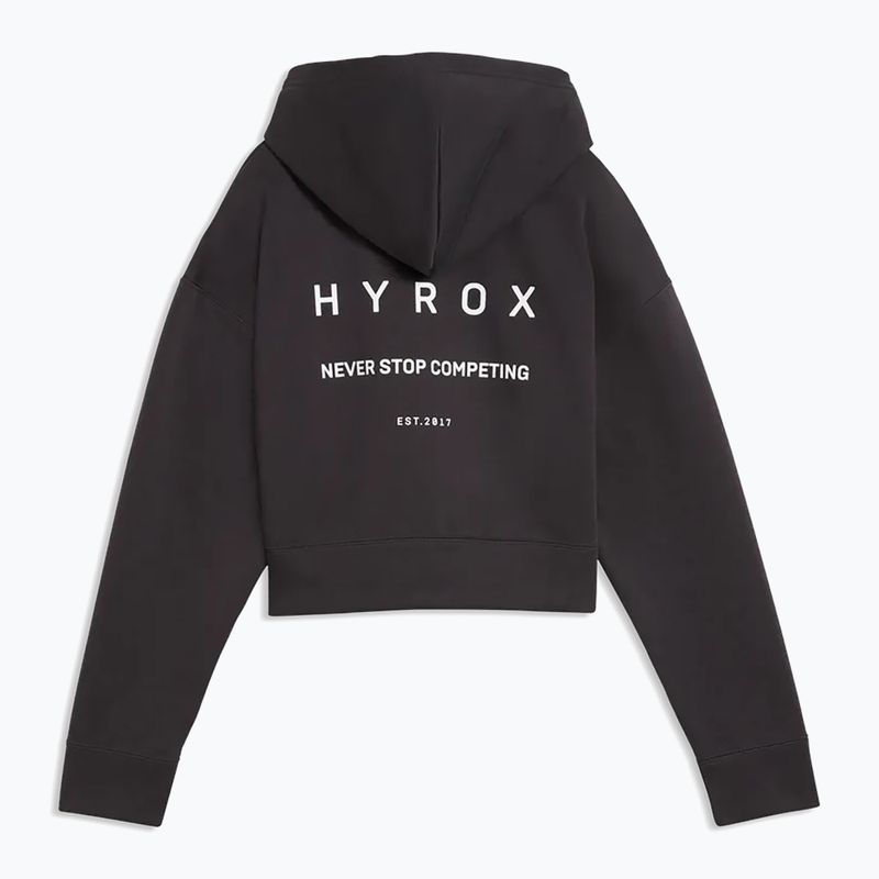 Női pulóver PUMA x HYROX World Cropped Hoodie fekete/fehér 2