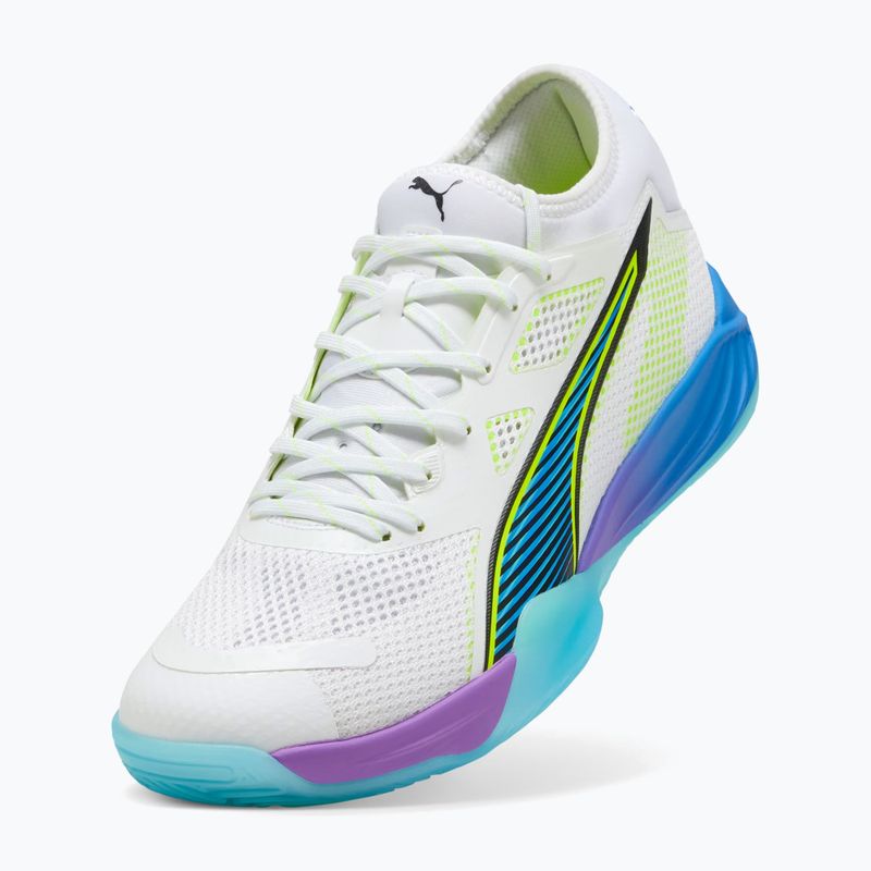 Kézilabdacipők PUMA Eliminate Nitro SQD 4 Game On puma white/glowing red/ultra blue 10