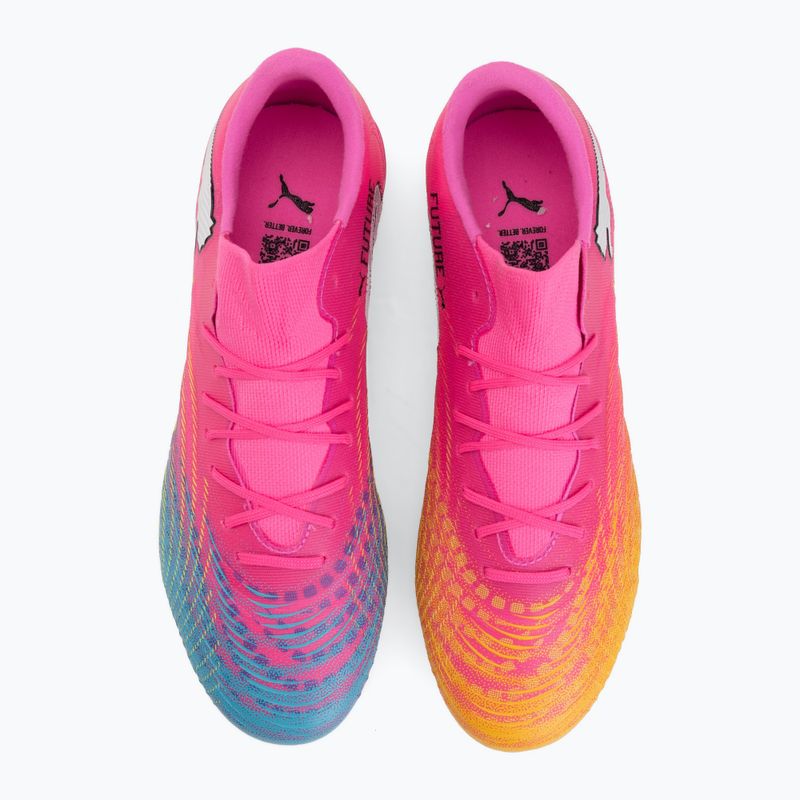Futballcipő PUMA Future 9 Match Fusion FG/AG poison pink/puma white/sun stream/bright aqua/puma black 5