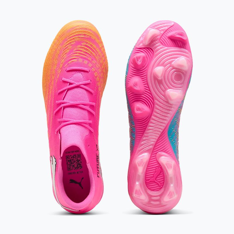 Futballcipő PUMA Future 9 Match Fusion FG/AG poison pink/puma white/sun stream/bright aqua/puma black 4