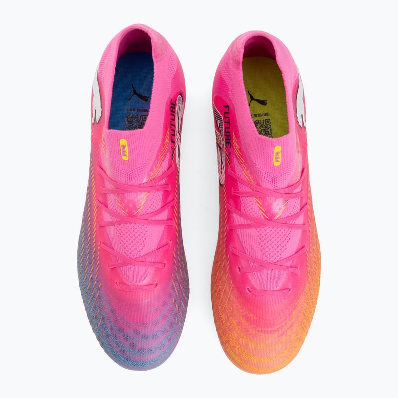 Gyerek focicipő PUMA Future 9 Pro FG/AG Jr poison pink/puma wht/sun stream/bright aqua/puma blk 5