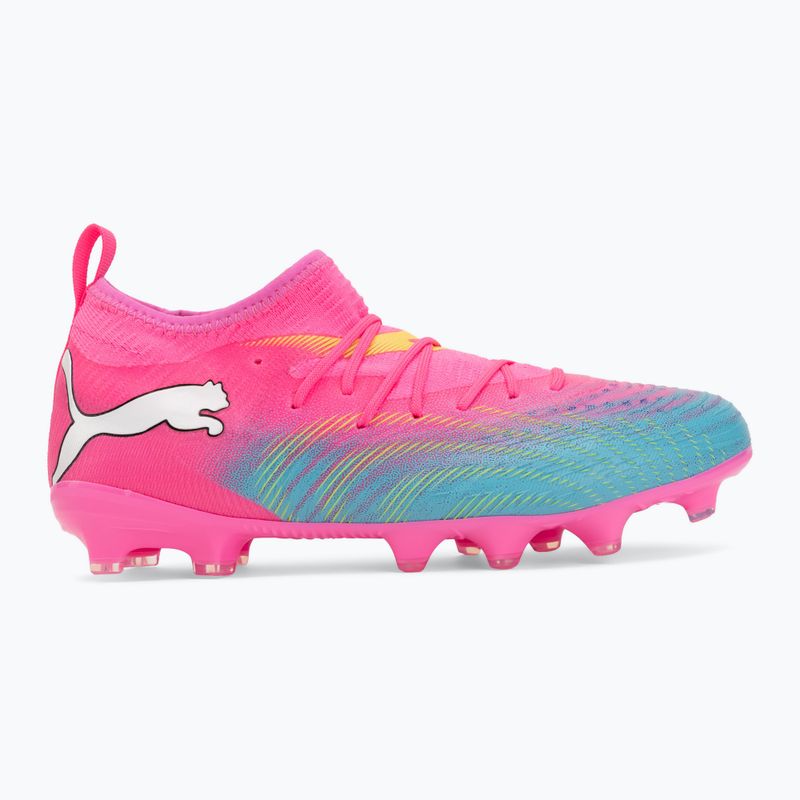 Gyerek focicipő PUMA Future 9 Match FG/AG Jr poison pink/puma white/sun stream/bright aqua/puma black 2